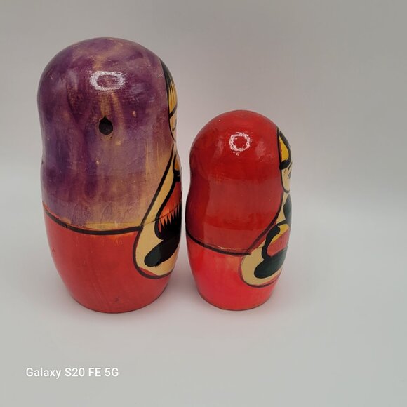 Vintage Large Matryoshka Stacking Nesting Doll 7 Pieces - Picture 8 of 16